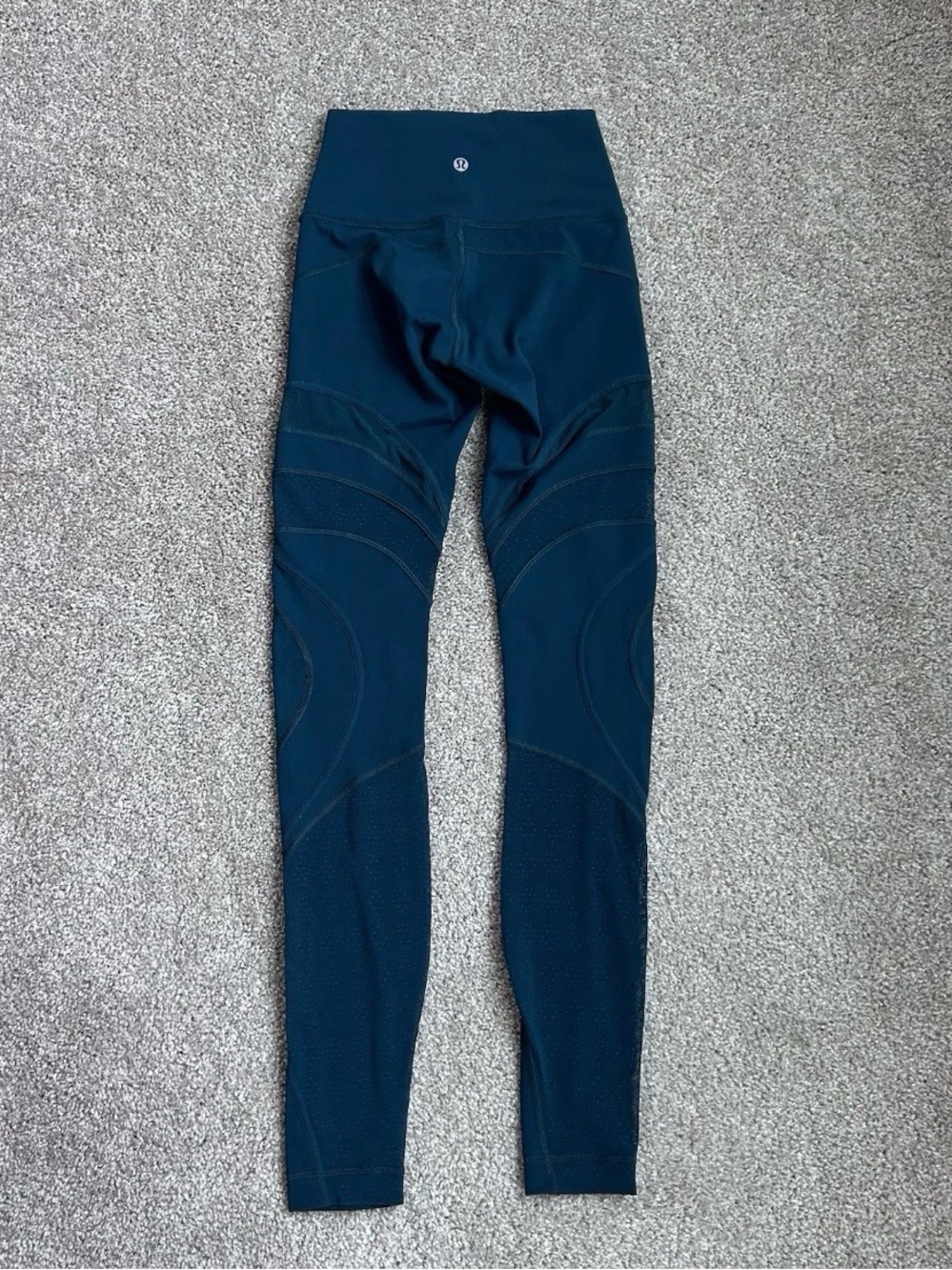 Women’s Lululemon Wunder Under High-Rise Tight Mesh 28" Royal Emerald Size 2 - Picture 12 of 15